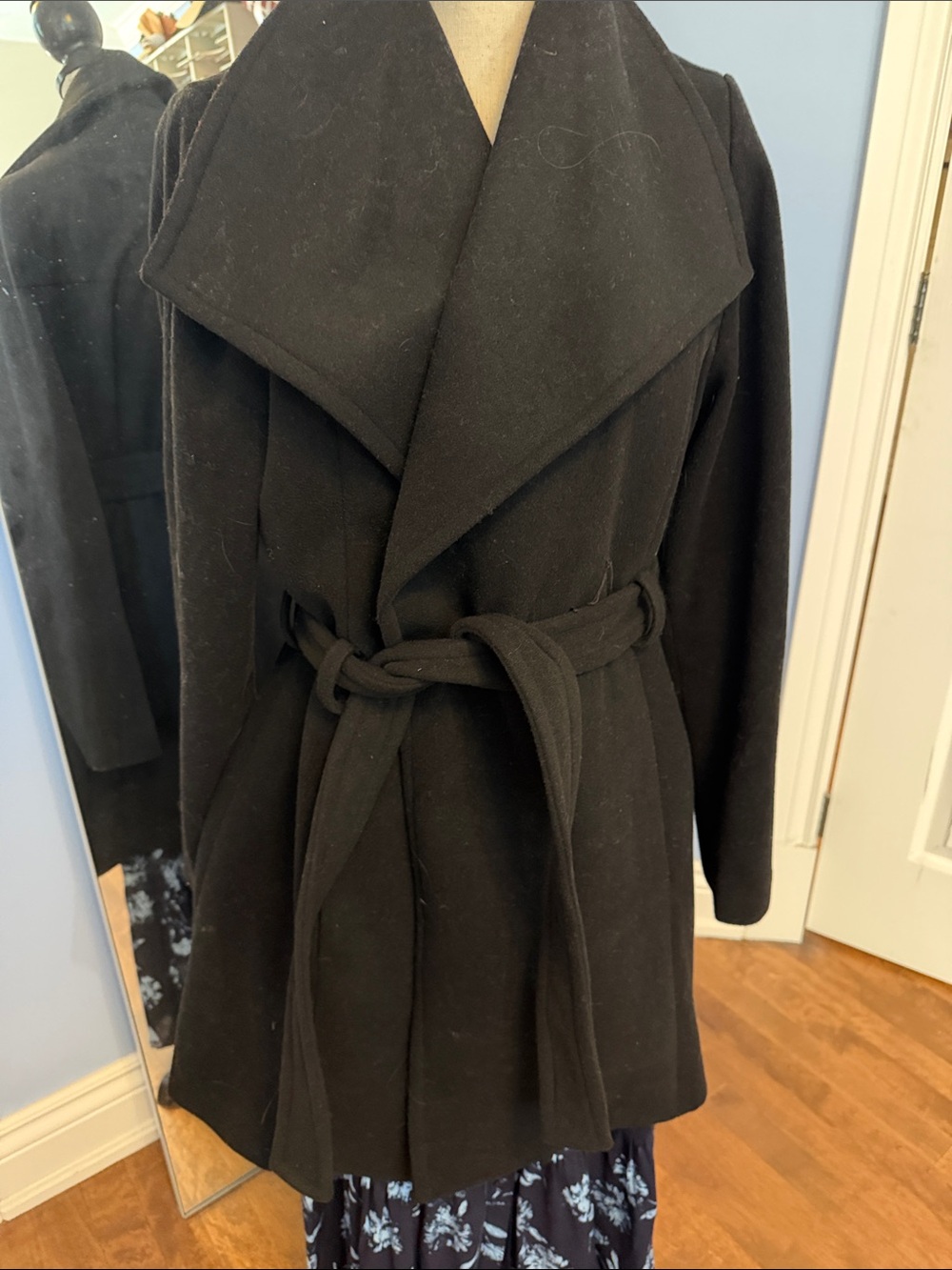 Reitmans Black Wrap Belted Fall & Winter Coat